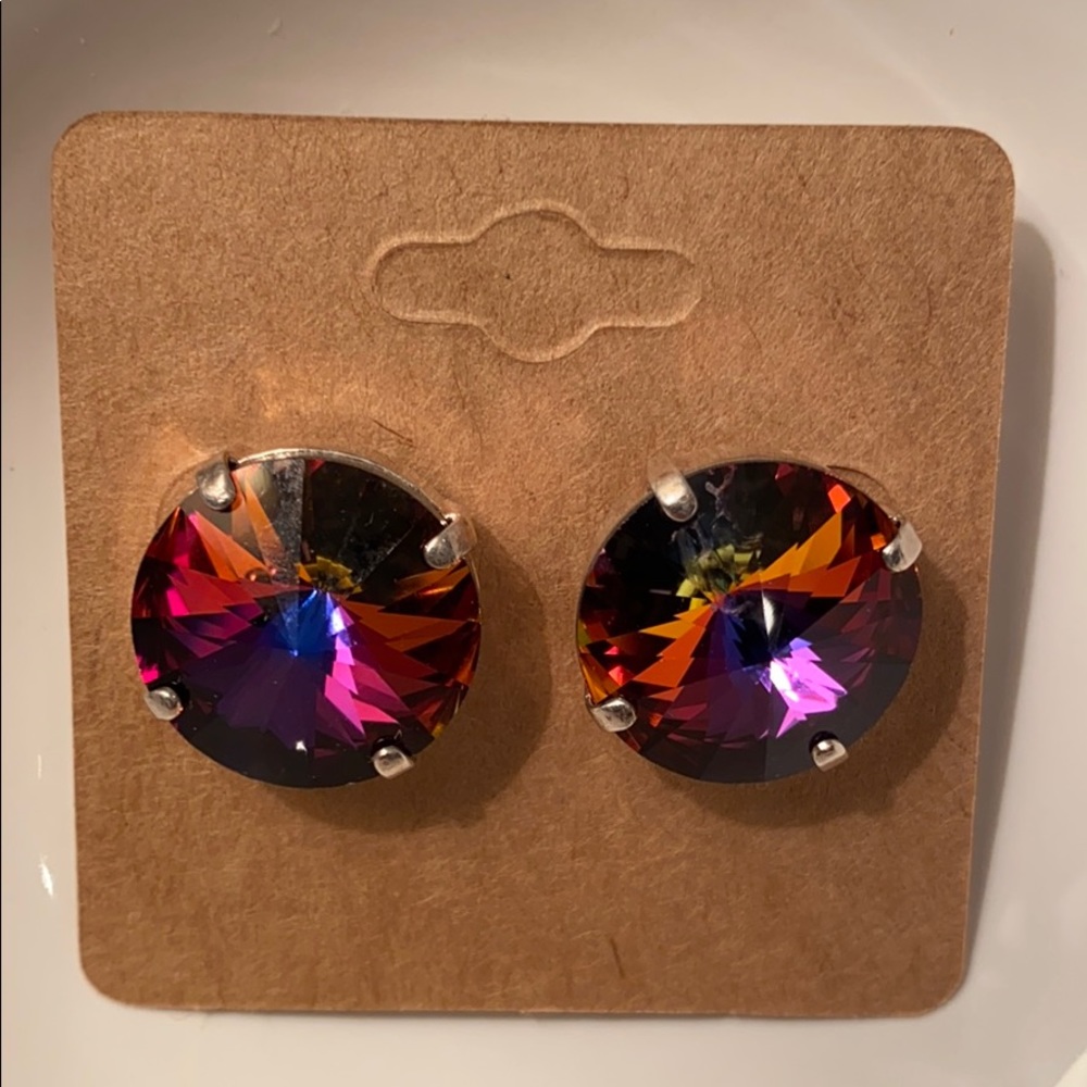 Beautiful multi colored stud earrings